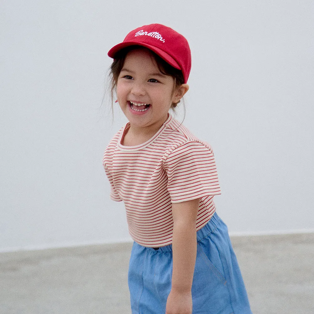 Детская футболка в рубчик Striped красная от My Little Star
