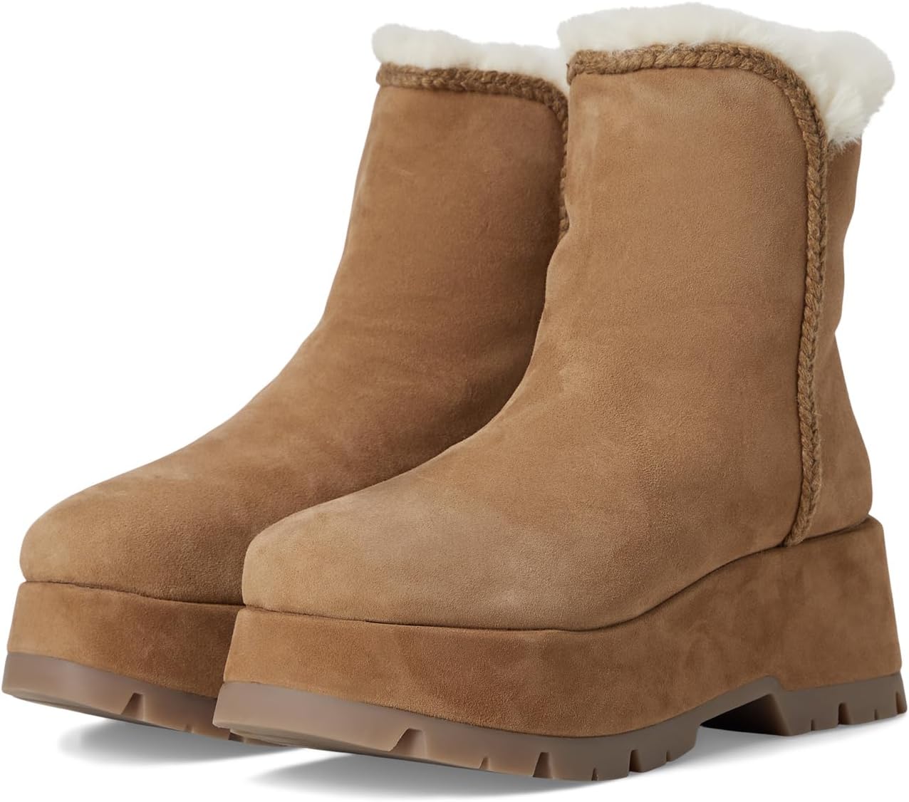 Женские ботинки Steve Madden Tailor утепленные на платформе, каштановый
