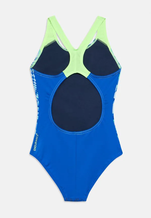 Слитный купальник с принтом в виде брызг Speedo, Deep Sapphire/Pale Clover — фото 2