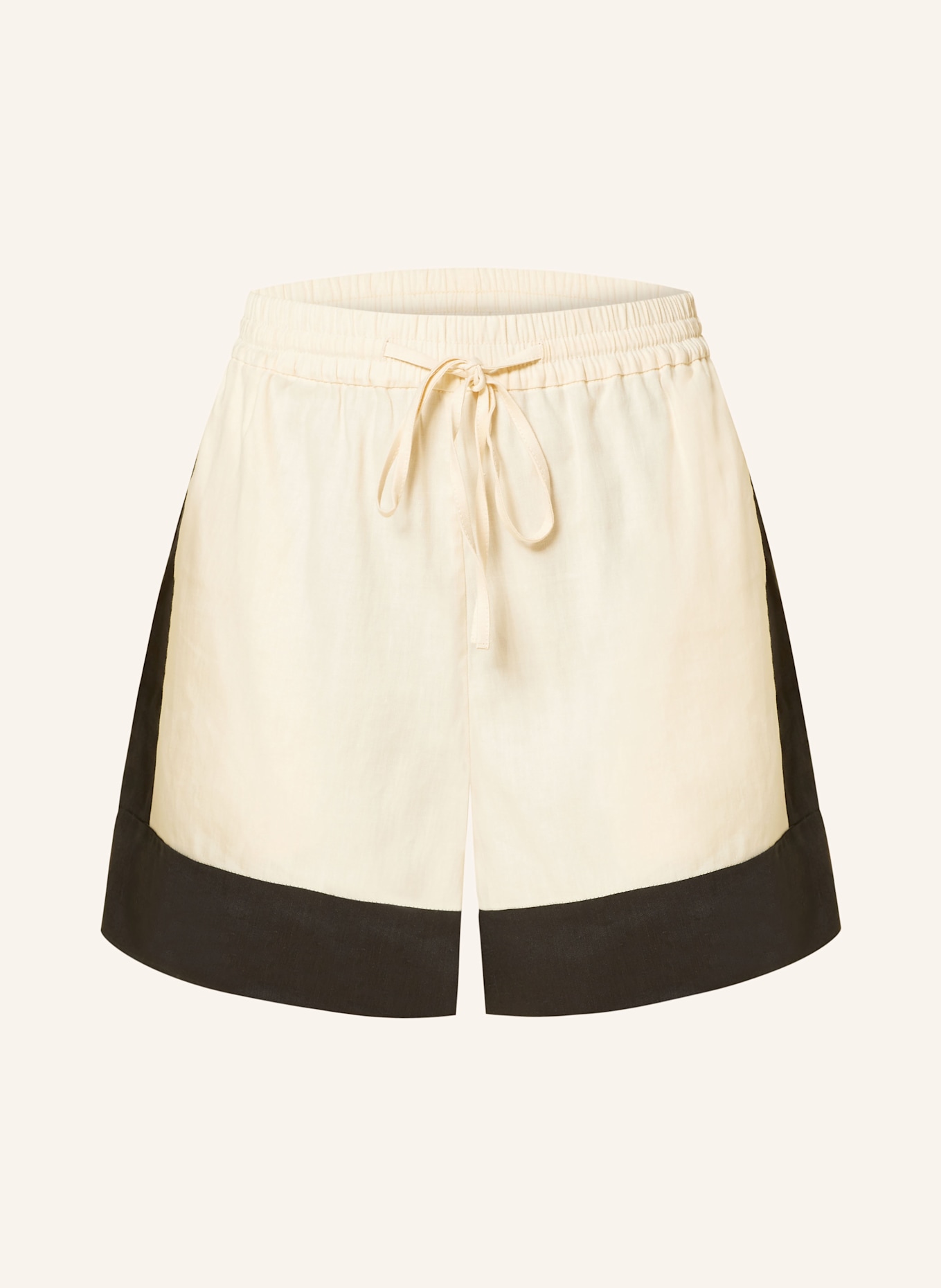 

Шорты из смеси материалов с льном. Sandro, мультиколор