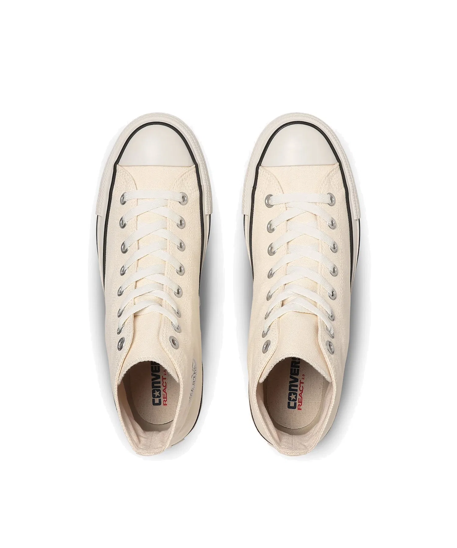Унисекс кроссовки CONVERSE ALL STAR (R) HI из канваса, белые — фото 4