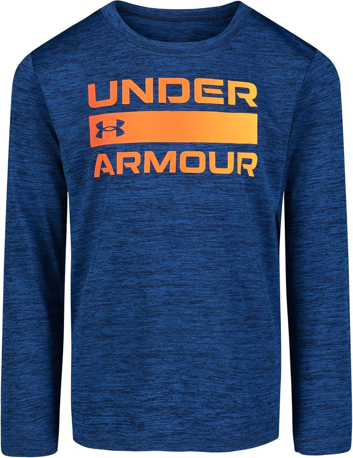 Детская футболка с длинным рукавом и графическим логотипом Under Armour, легкая и дышащая, свободного кроя, Navy Mid Twist