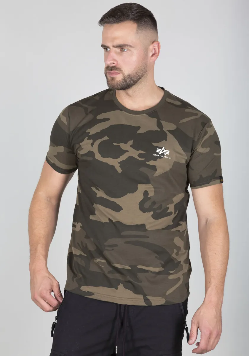 

Рубашка с круглым вырезом Alpha Industries "BASIC T SMALL LOGO", оливковый