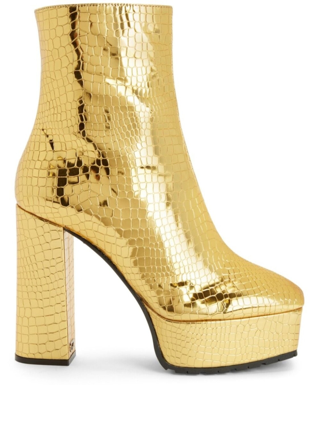 

Giuseppe Zanotti ботильоны Morgana 120 с тиснением под кожу крокодила, золотистый