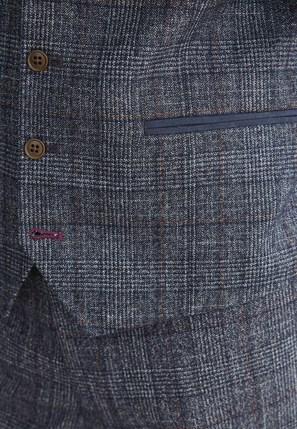 

Жилет Slim Fit Trimmed Check Next, синий