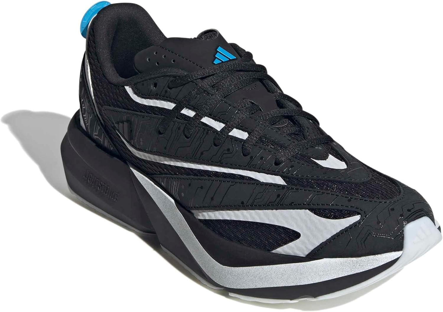 Кроссовки Adidas Унисекс-взрослый Tron Ares Lightblaze, белый/черный/голубой — фото 4