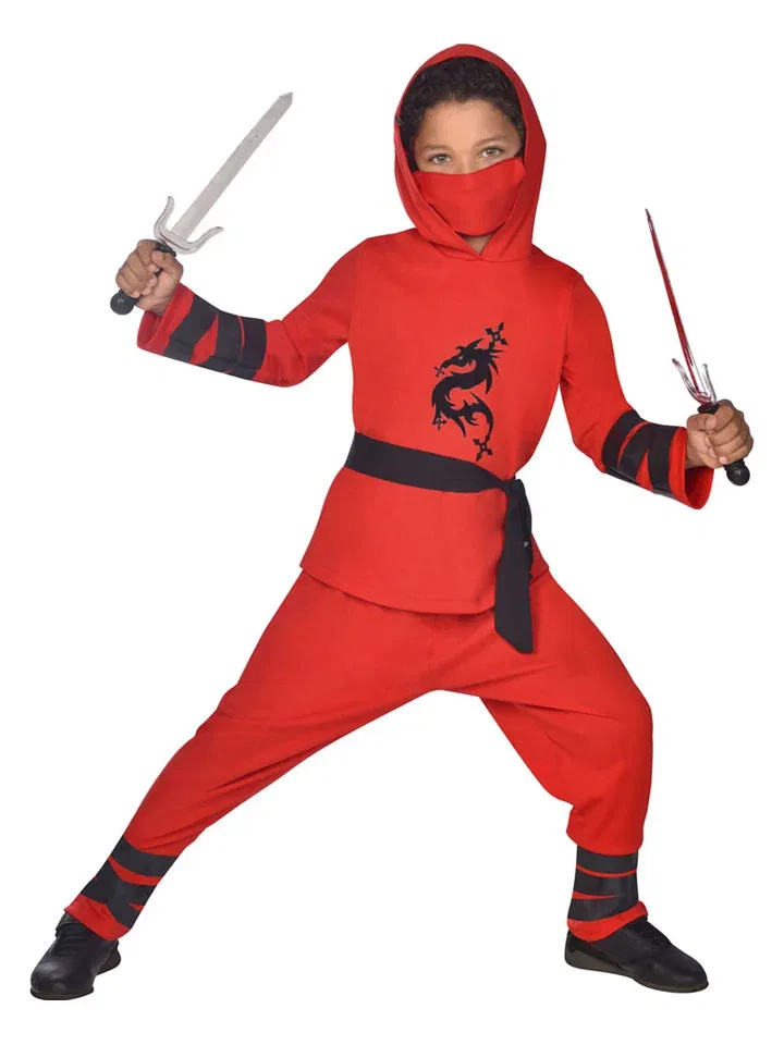 Костюм Ninja Kämpfer, Amscan, красный