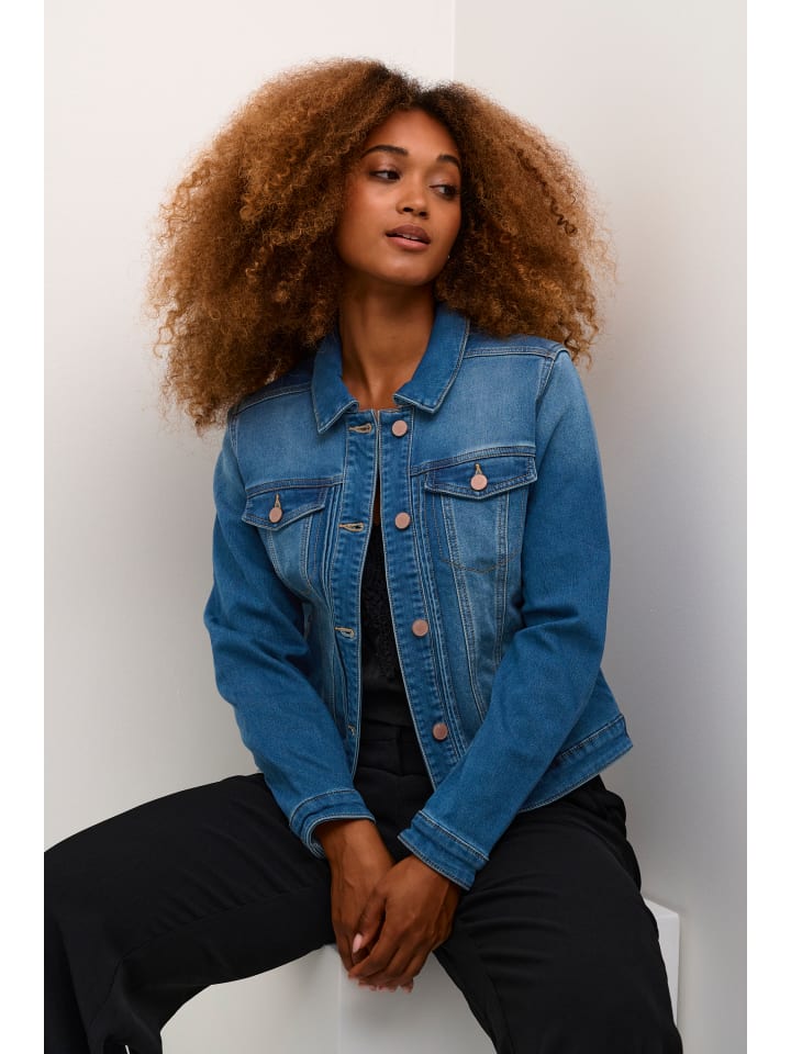 

Женская джинсовая куртка CRRota в цвете Roka Medium Blue Cream