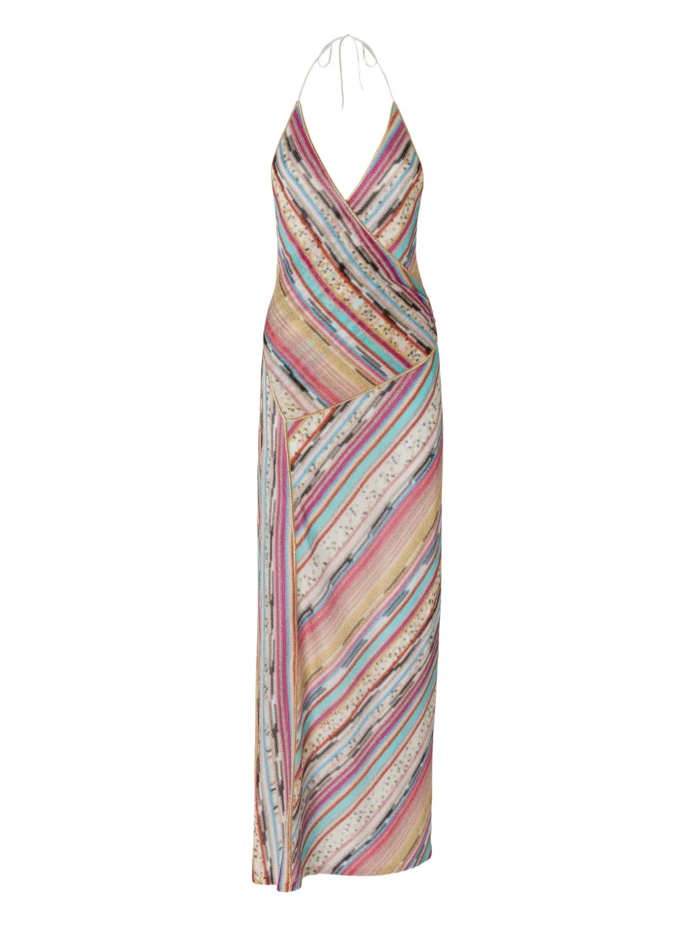 

Платье макси в полоску Missoni, розовый
