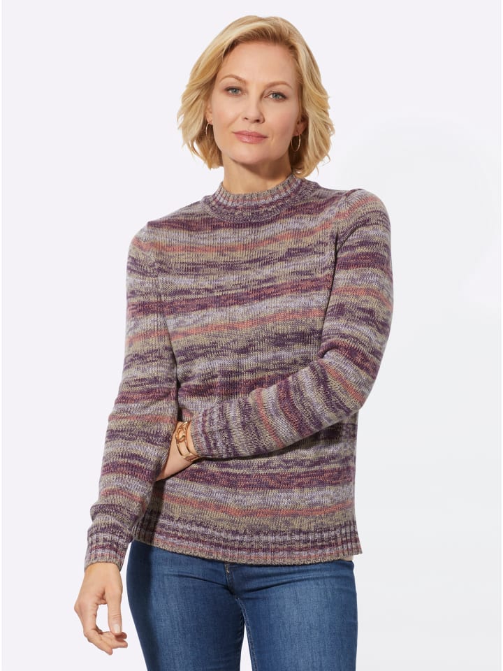 

Свитер с воротником-стойкой в меланжевом цвете винограда и кунжута WITT WEIDEN