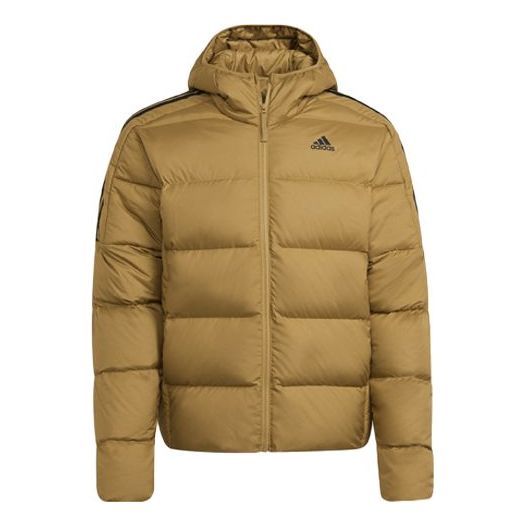 

Куртка Men's adidas Logo Solid Color Long Sleeves Hooded Down Jacket Wheat Brown HD9743
