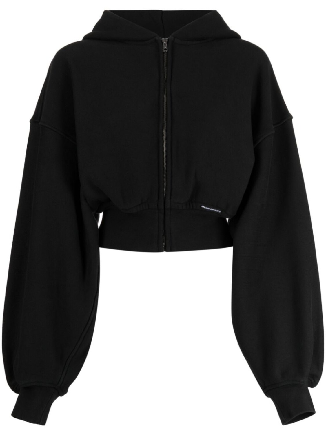 

Укороченное худи на молнии Alexander Wang, черный