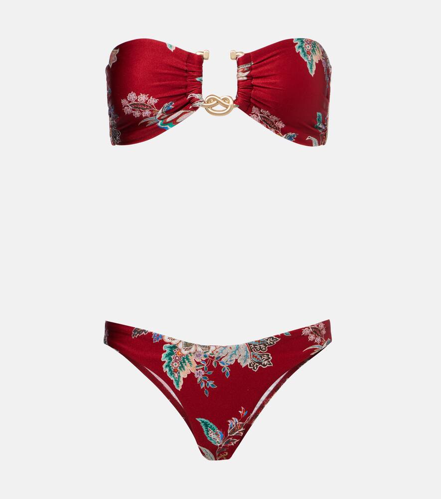 

Бикини Rhiannon в стиле пейсли Zimmermann, Red Multi Paisley