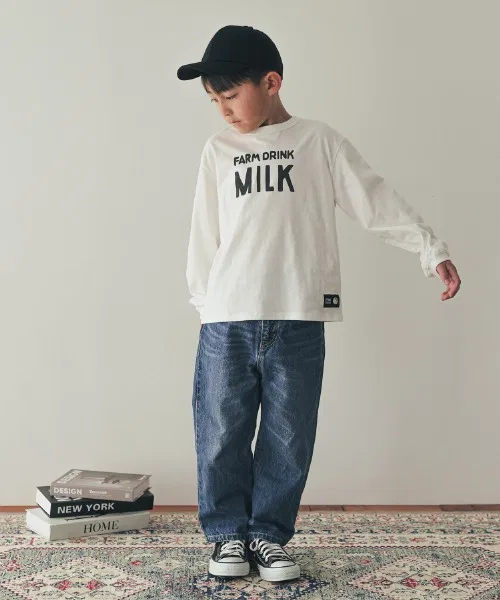 Детская футболка MILK ZERO standard с логотипом чёрная — фото 4