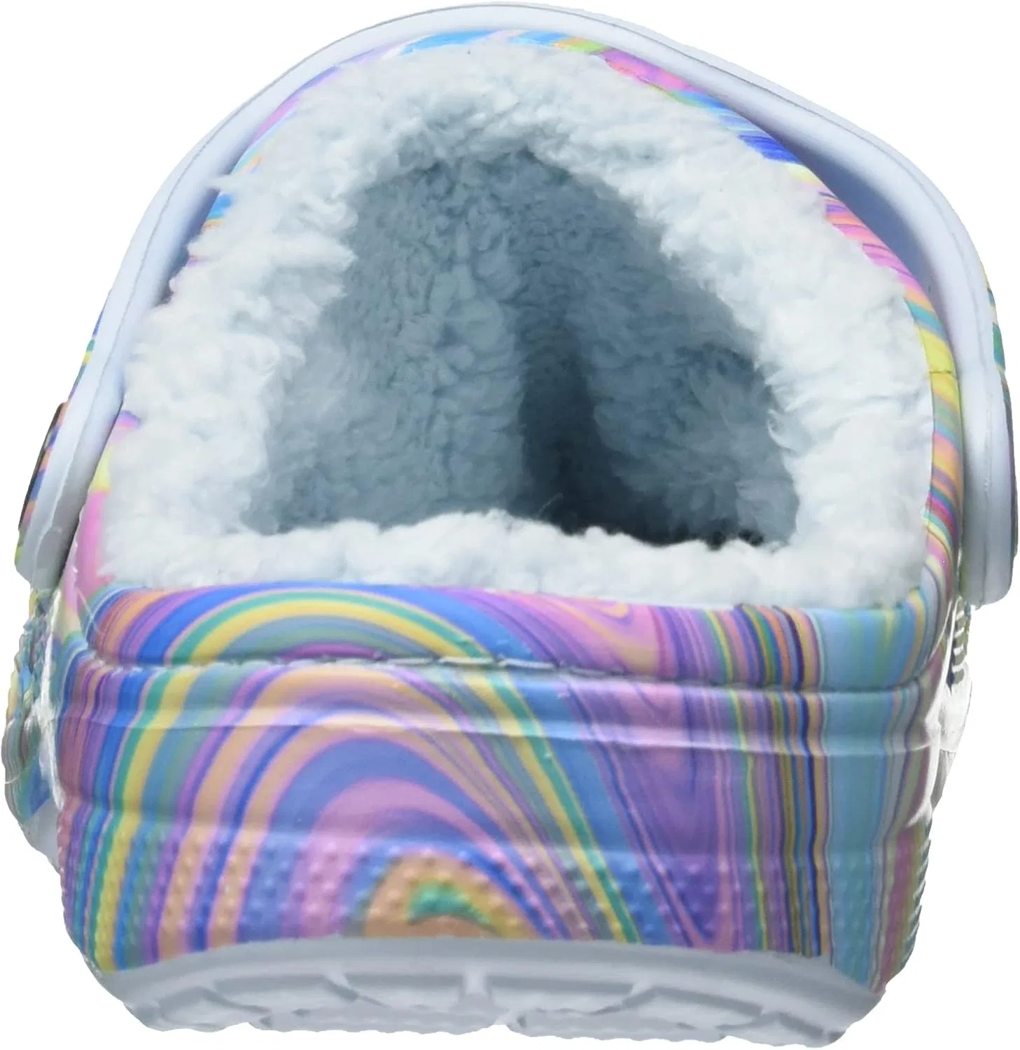 Сабо Crocs унисекс Baya Gefütterter Bedruckter Holzschuh, Mineral Blue Multi — фото 3