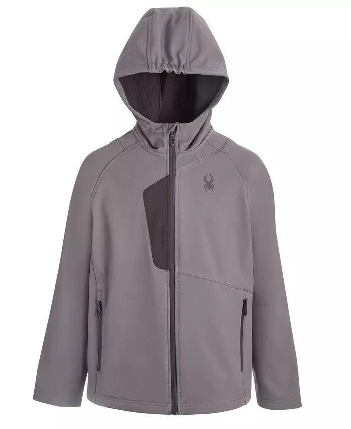 

Куртка Softshell с капюшоном для больших мальчиков Spyder, серый