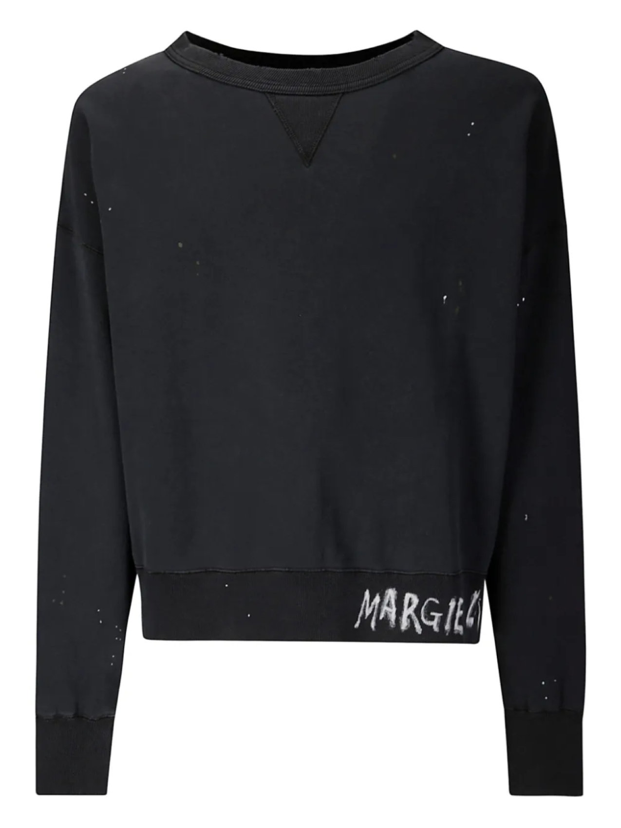 

Хлопковая толстовка с логотипом Maison Margiela, черный