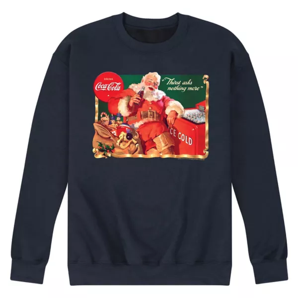 

Мужская винтажная толстовка с санта-клаусом Coca-Cola Licensed Character, синий