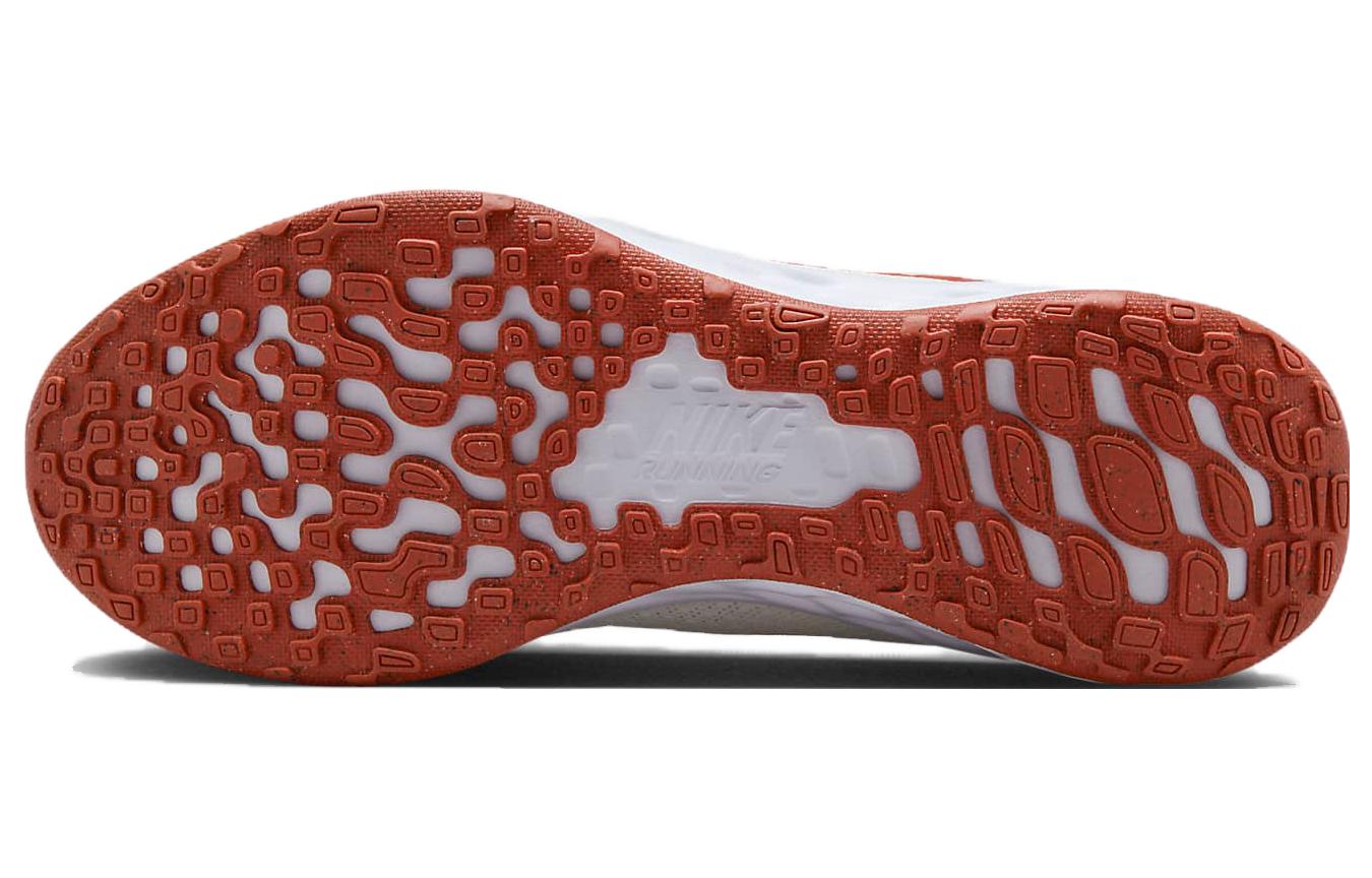 Nike Revolution 6 Амортизирующие и дышащие низкие детские кроссовки для бега Белый Красный — фото 3