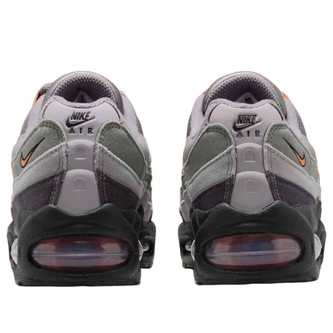 Кроссовки детские Nike Air Max 95 Big Bubble, серый/темно-серый/оранжевый — фото 4