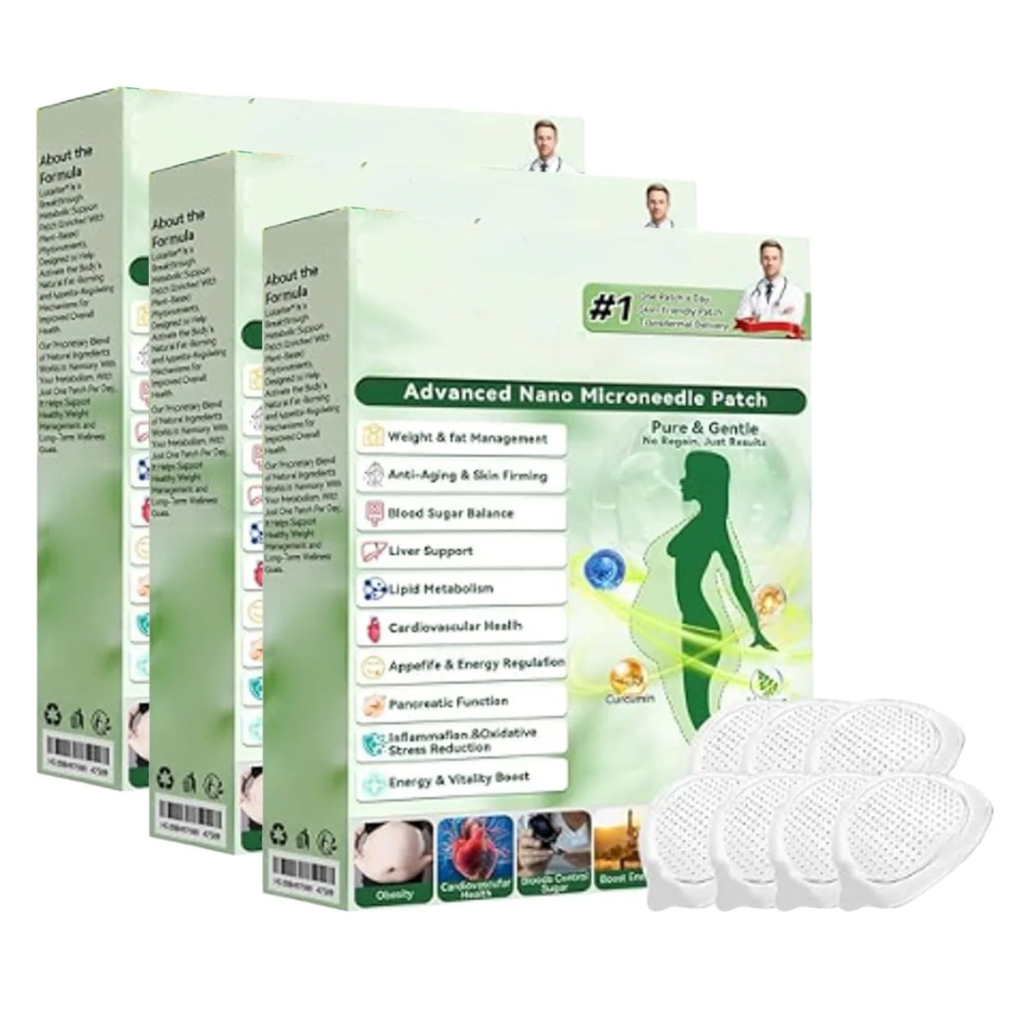 Набор нано-микроигольных патчей Moringa NAD+ 10-в-1 Generisch