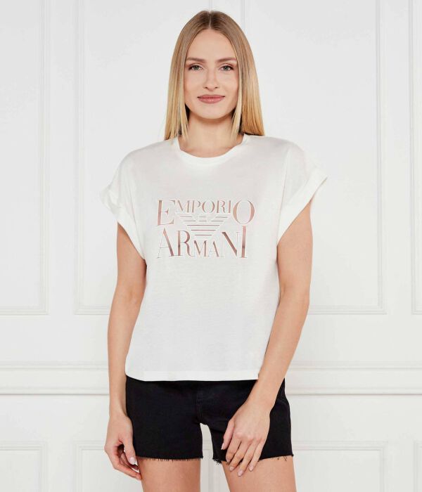 

Футболки Loose fit Emporio Armani, экрю