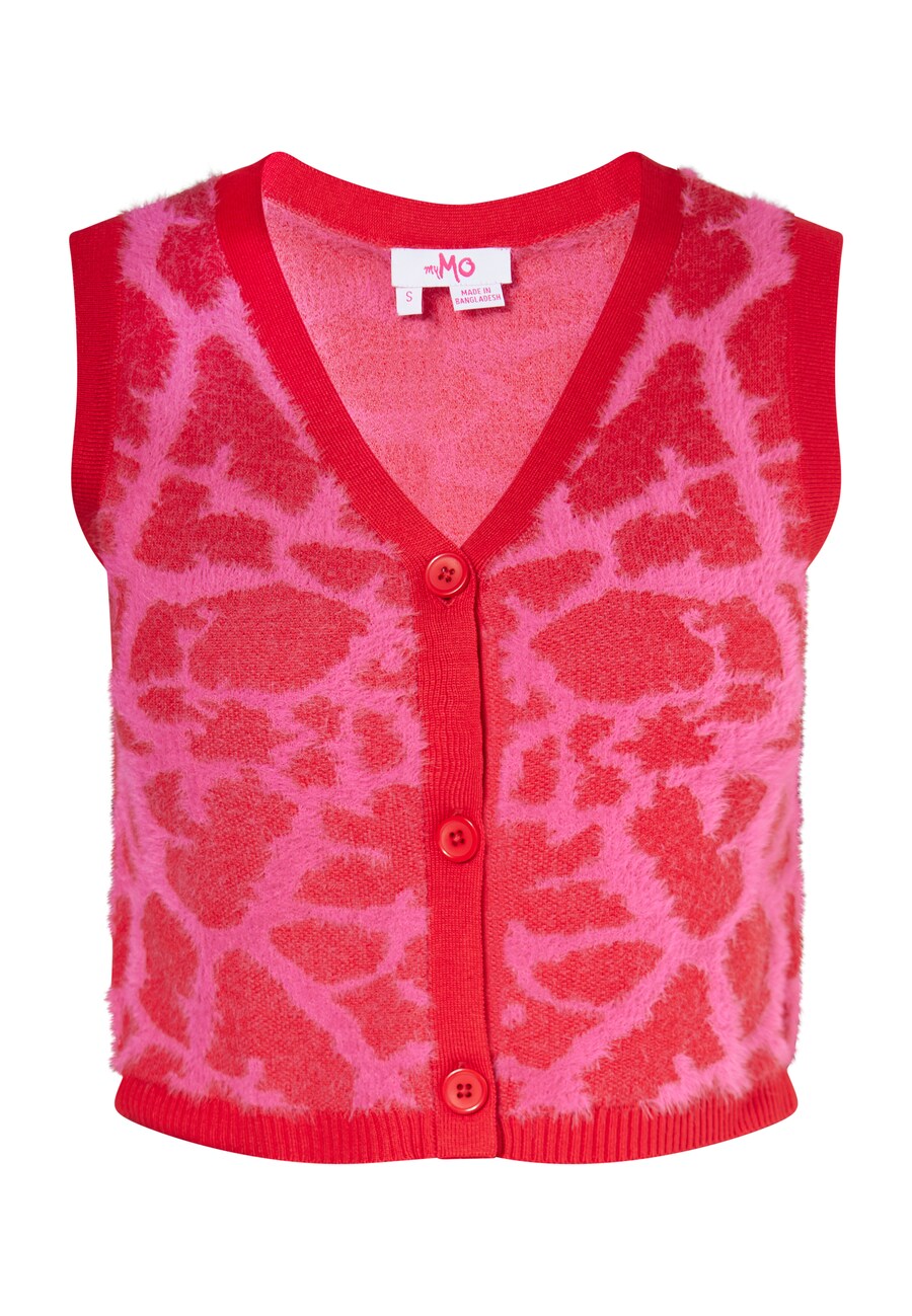 

Вязаный жилет MYMO, цвет Dark pink/Fire red