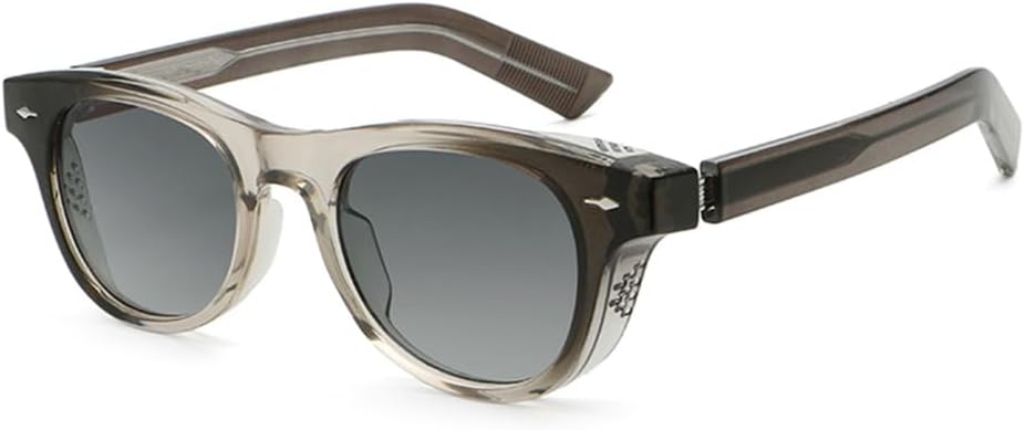 

Ретро солнцезащитные очки для женщин, ацетатные, серые, синие, зеленые, мужские солнцезащитные очки с защитой от УФ-излучения UV400, летние аксессуары VFDHN, Clear Gray