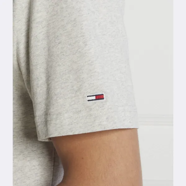 Футболка классического кроя с золотой аркой Tommy Hilfiger, серый — фото 4