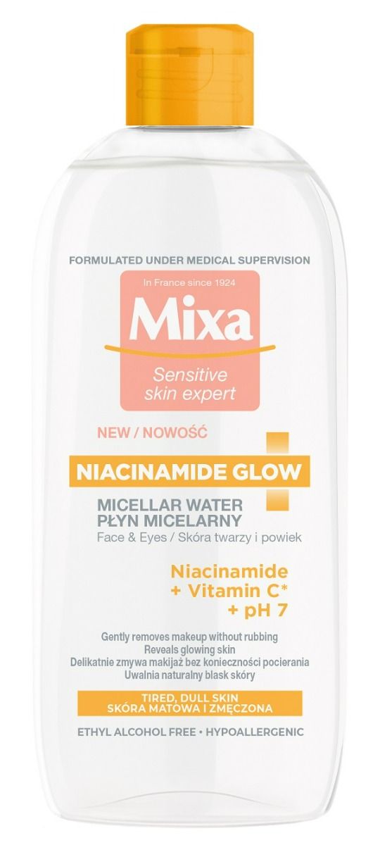 

Мицеллярная жидкость Mixa Niacinamide Glow, 400 мл