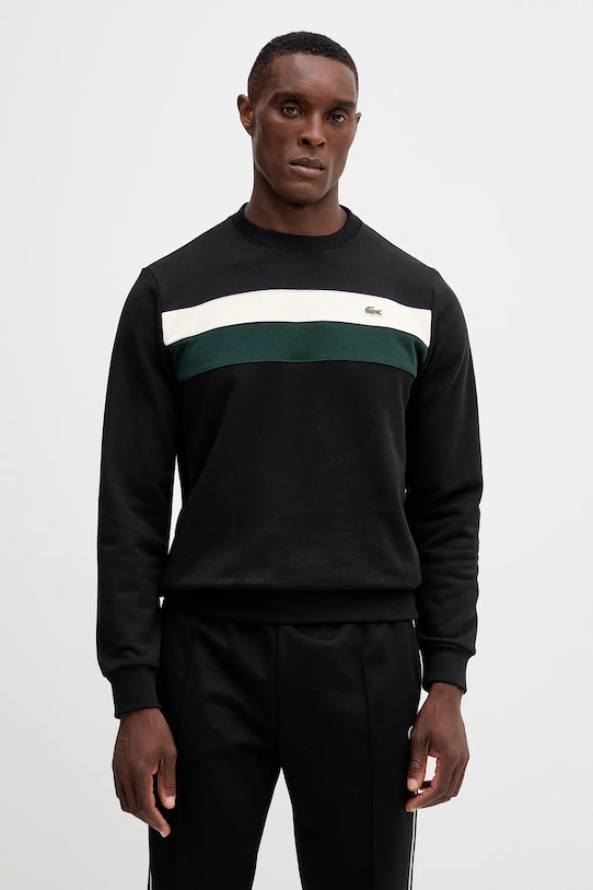 

Хлопковая толстовка Lacoste, черный