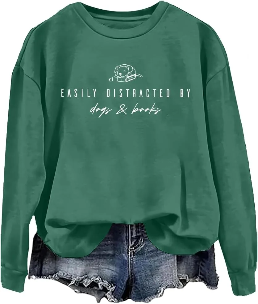 

Толстовка Easily Distracted By Dogs And Books NACJOM