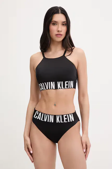 Купальник раздельный с высокой талией Calvin Klein, черный — фото 2