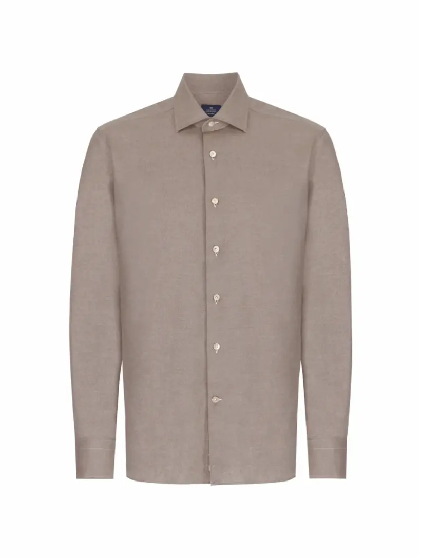 

Хлопковая рубашка Alessandro Gherardi, бежевый