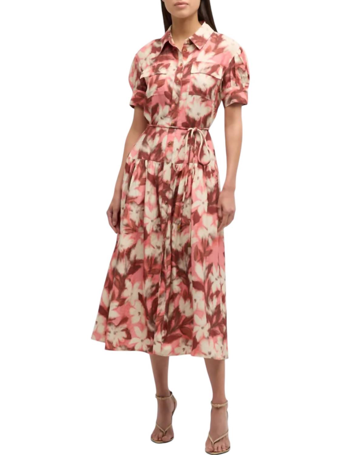 

Платье Carrington в цвете герани Tanya Taylor, цвет geranium pink