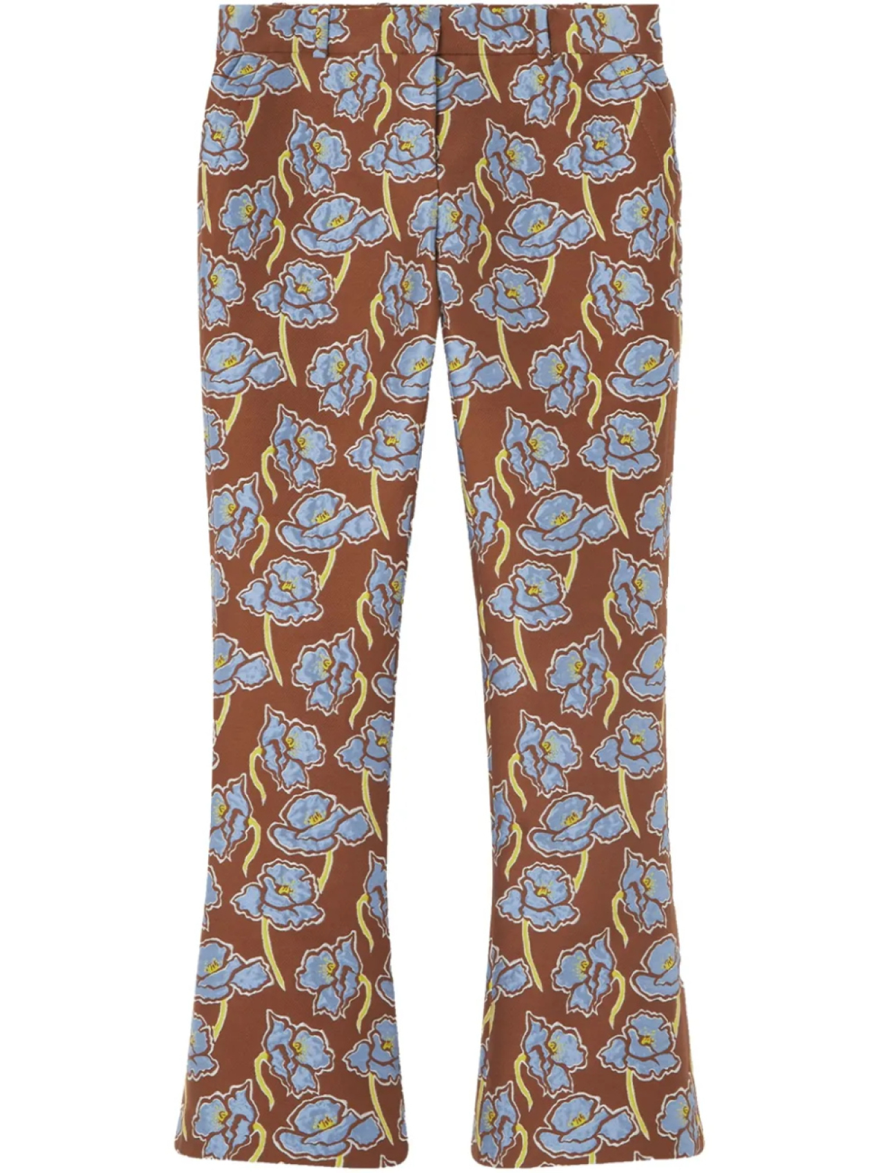 

Укороченные жаккардовые брюки Poppies Versace, коричневый