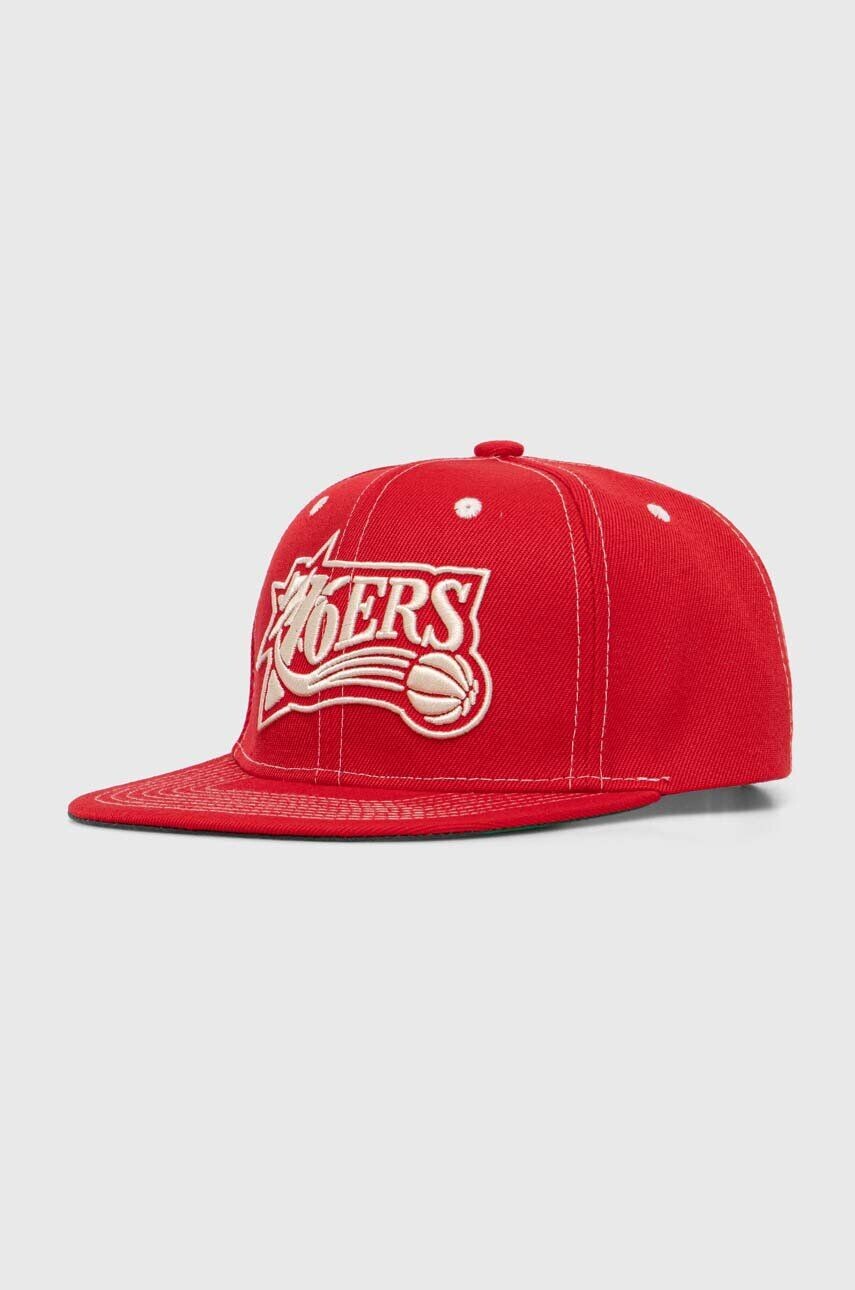 

Бейсбольная кепка NBA PHILADELPHIA 76ERS Mitchell&Ness, красный