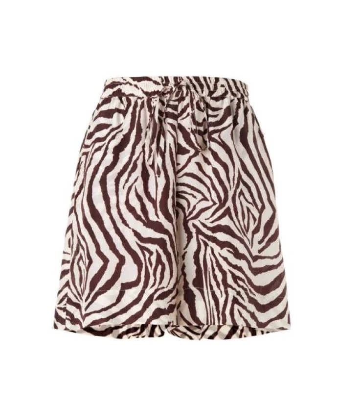 

Короткое бело-коричневое платье цвета сангрии P.A.R.O.S.H., мультиколор