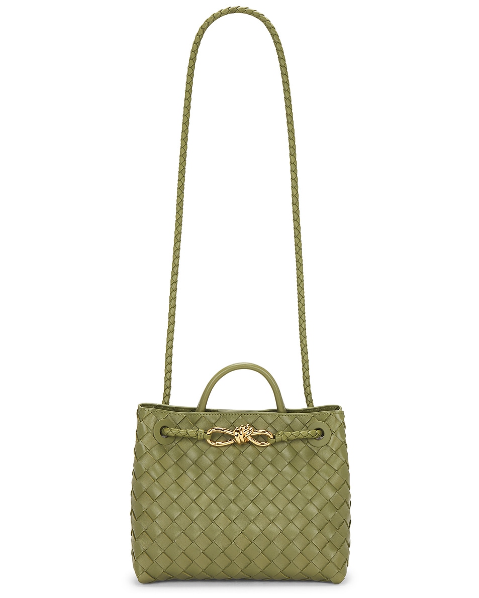 

Маленькая сумка Andiamo Bottega Veneta, Matcha & Muse Brass