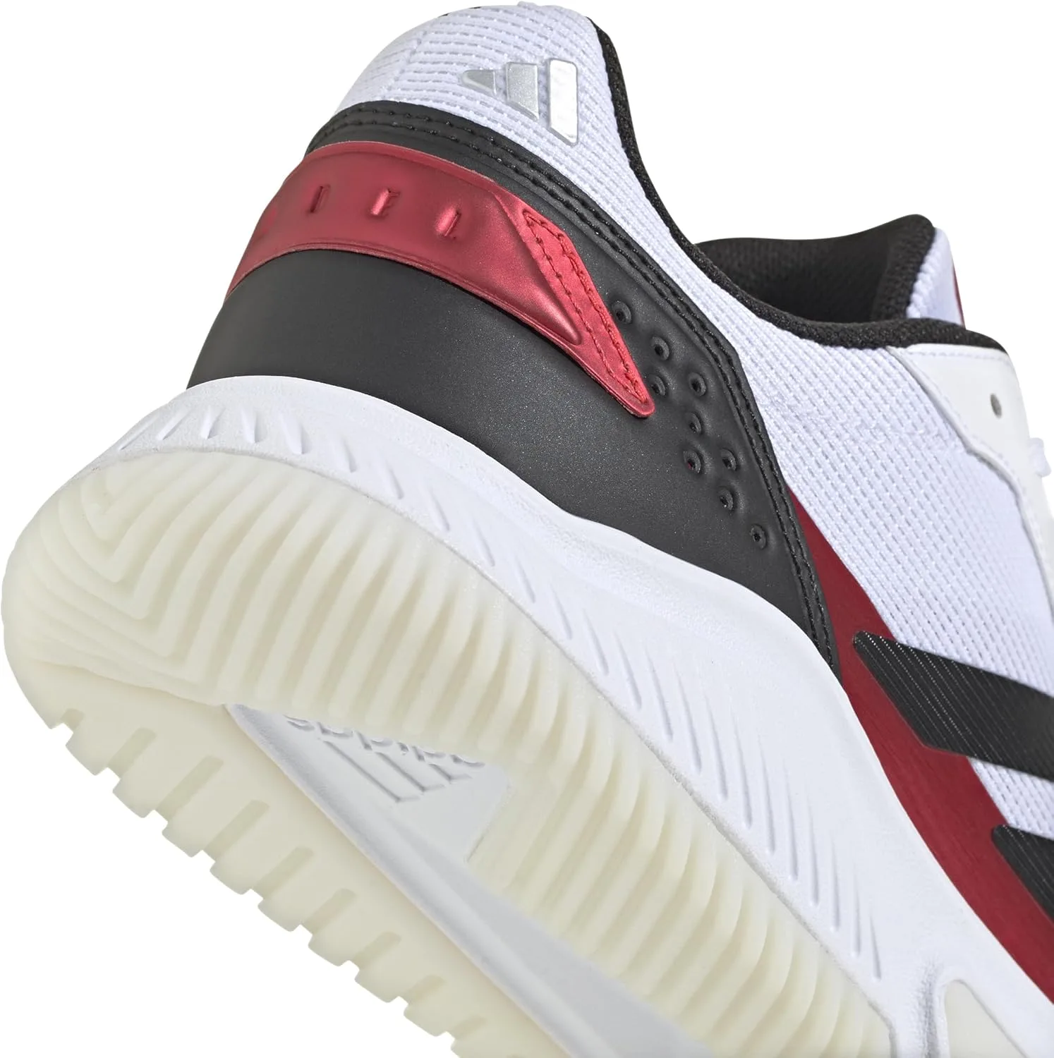 Мужские кроссовки для падела Adidas Courtquick, белый/черный/красный — фото 4