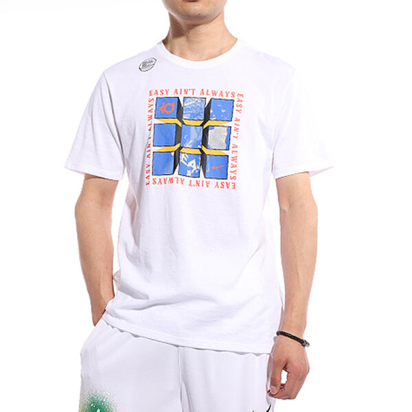Футболка dri fit kd durant printing quick dry short sleeve white Nike, белый — фото 4