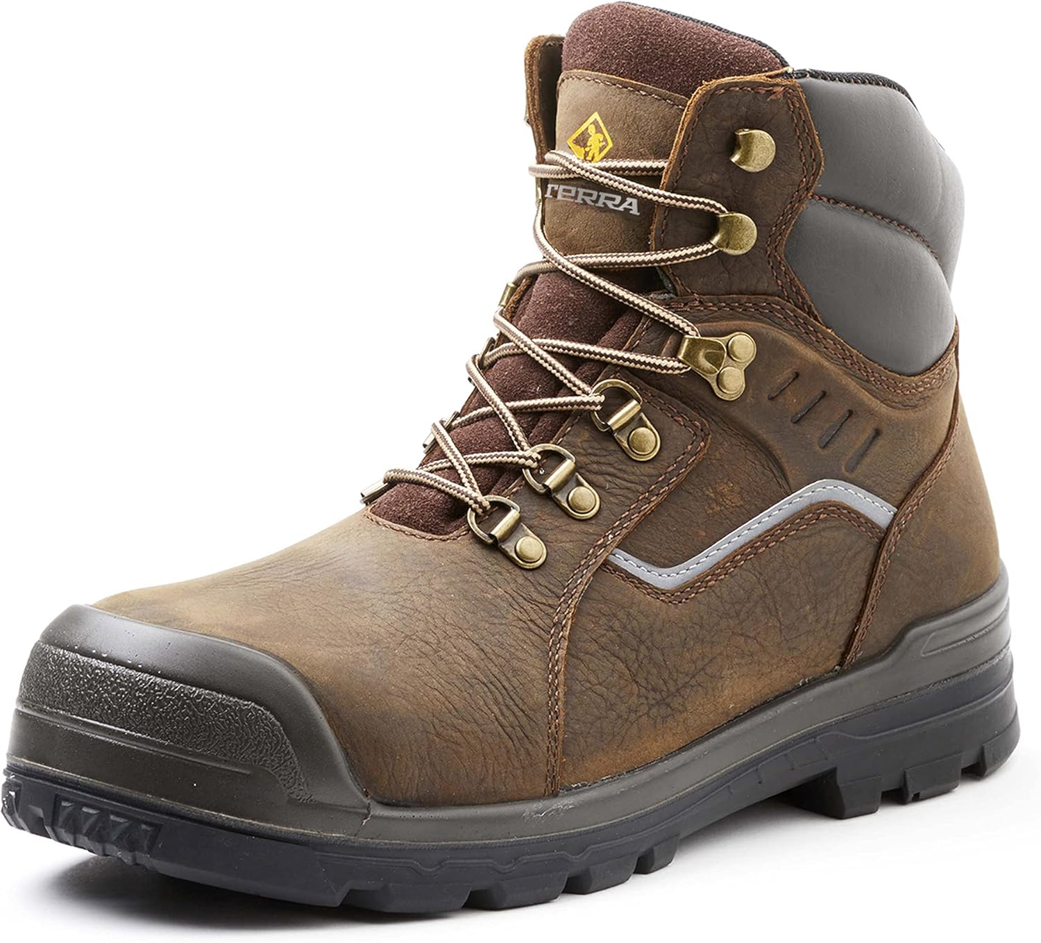 

Мужские промышленные ботинки Terra с 15 см колодкой Condor, композитным носком, водонепроницаемые и стойкие к проколам, коричневый