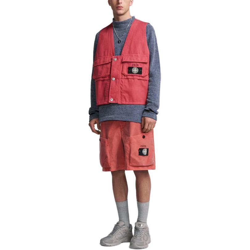

Stone Island X Повседневные шорты мужские персиково-розовые Dior, розовый