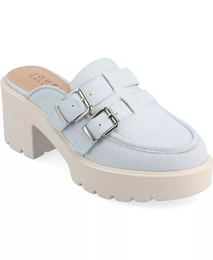Женские мюли Brydie на платформе Journee Collection, синий
