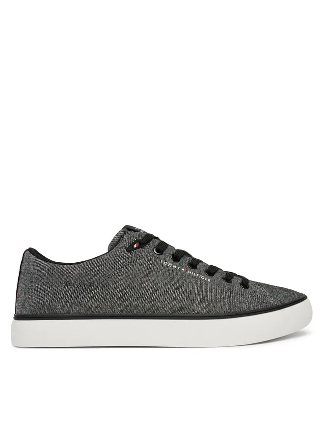 Tommy Hilfiger Тканевые кроссовки Th Hi Vulc Core Low Chambray FM0FM05818 серые