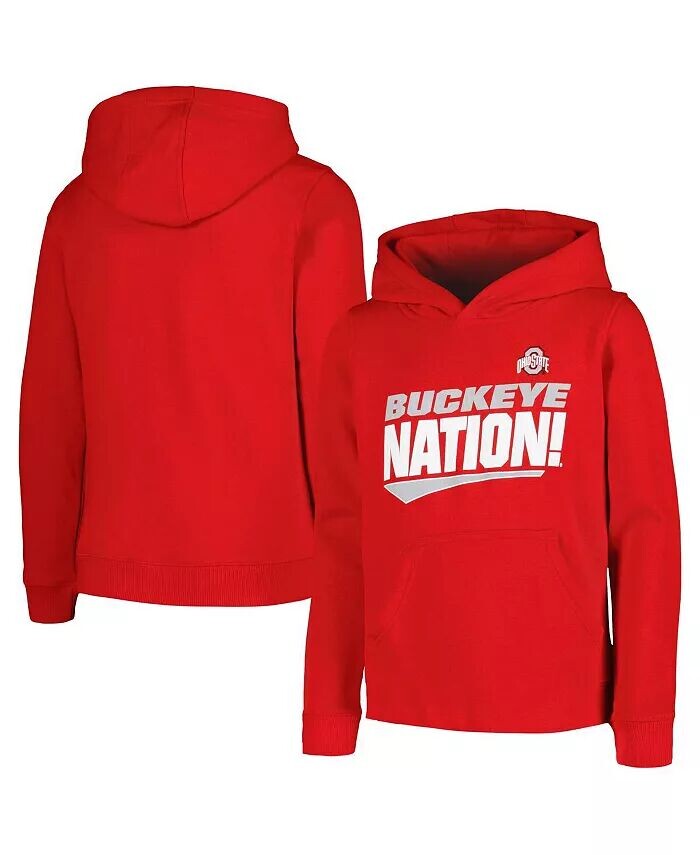 

Пуловер с капюшоном Big Boys Scarlet Ohio State Buckeyes Rep Mine Outerstuff, красный