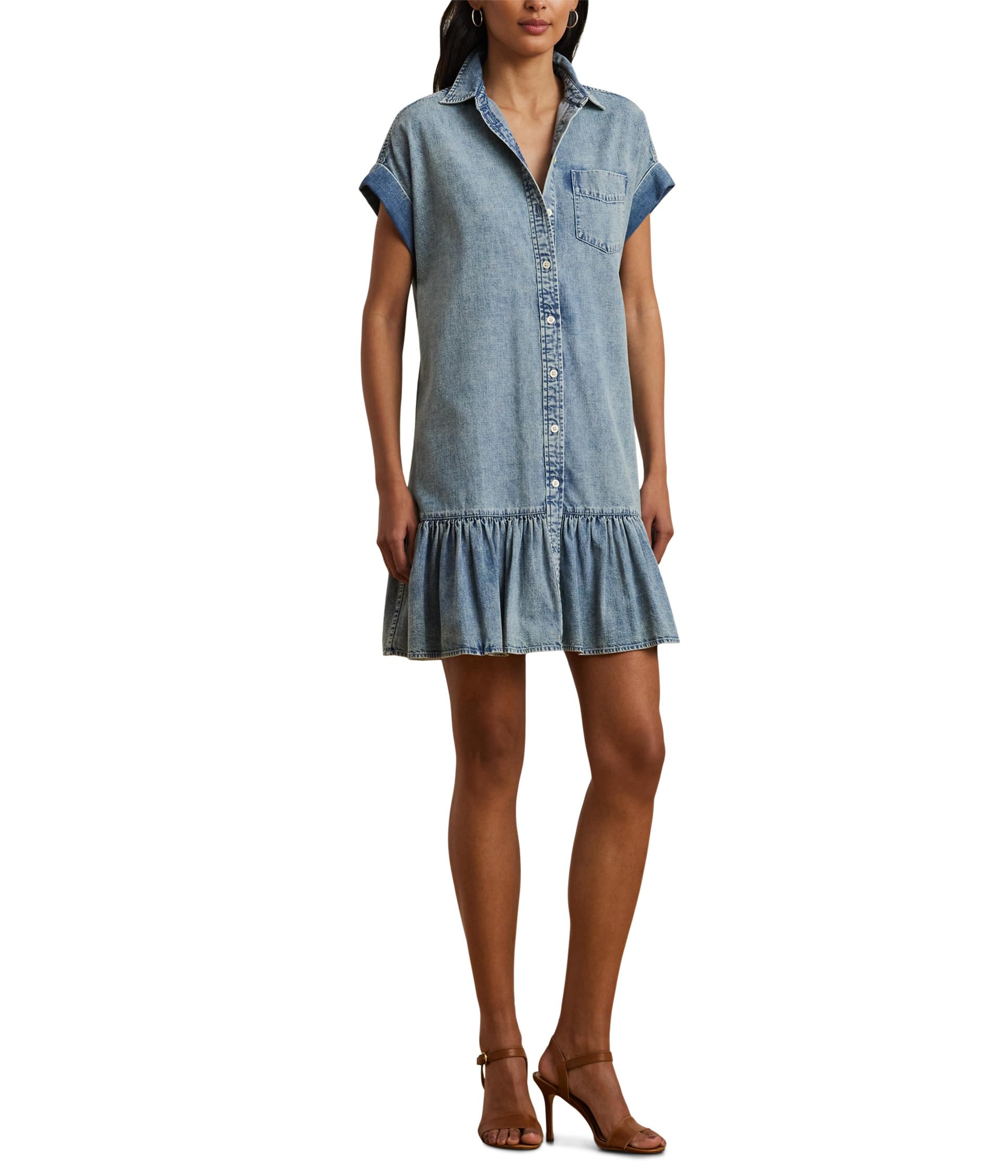 

Платье Lauren Ralph Lauren Denim Short-Sleeve Shirtdress, Alicia Wash