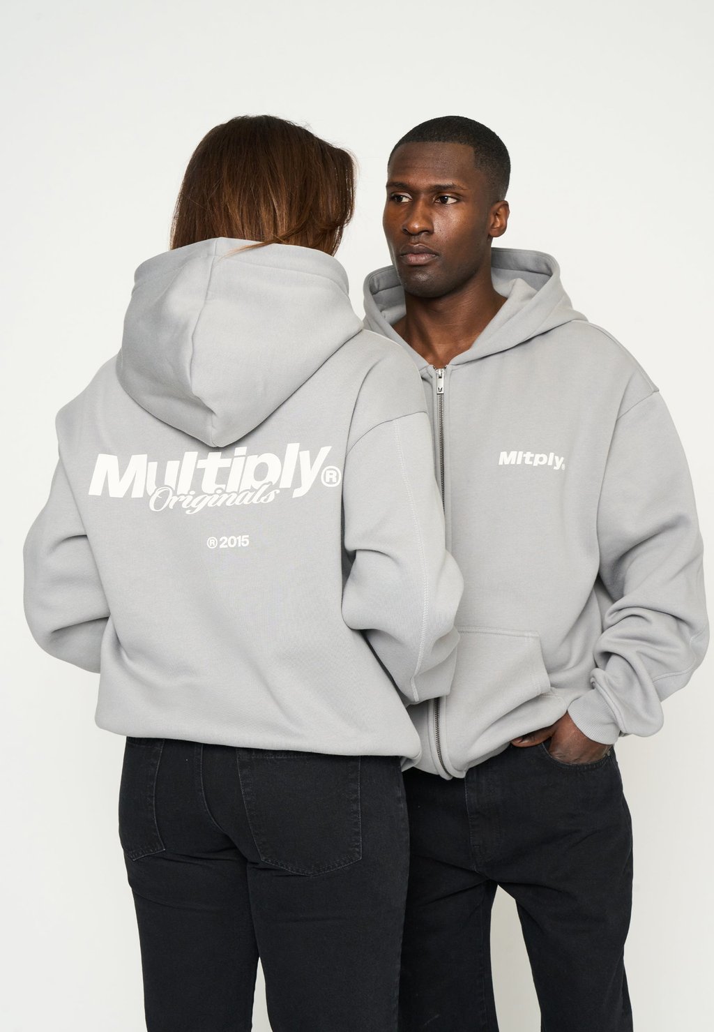 

Толстовка на молнии OVERSIZE ORIGINALS Multiply Apparel, серый