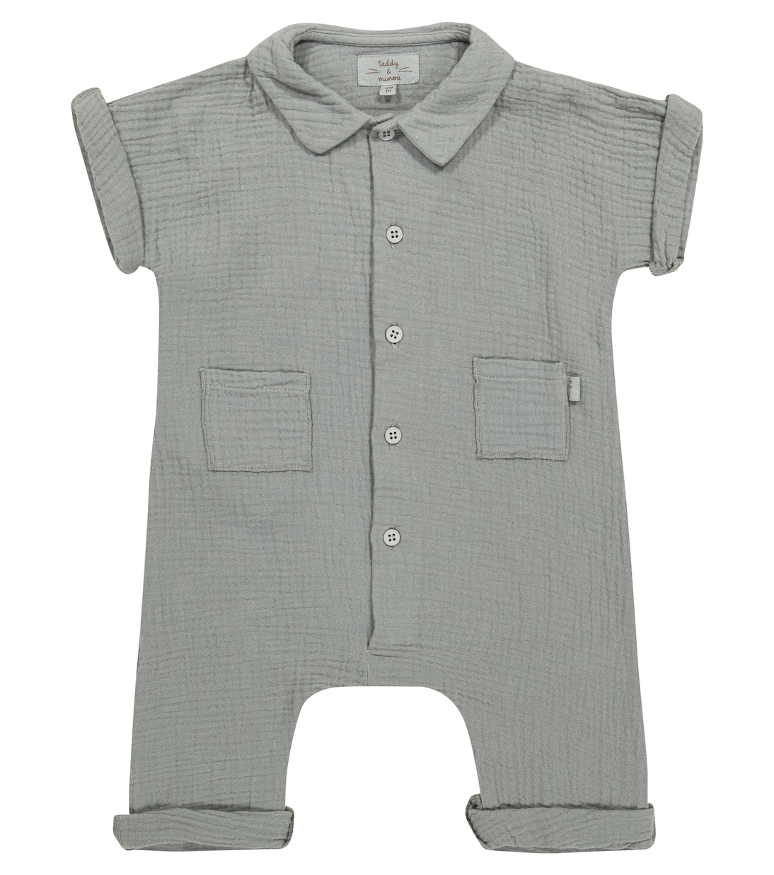 

Детский комбинезон из хлопка сирсакер Il Gufo, Cloud Grey