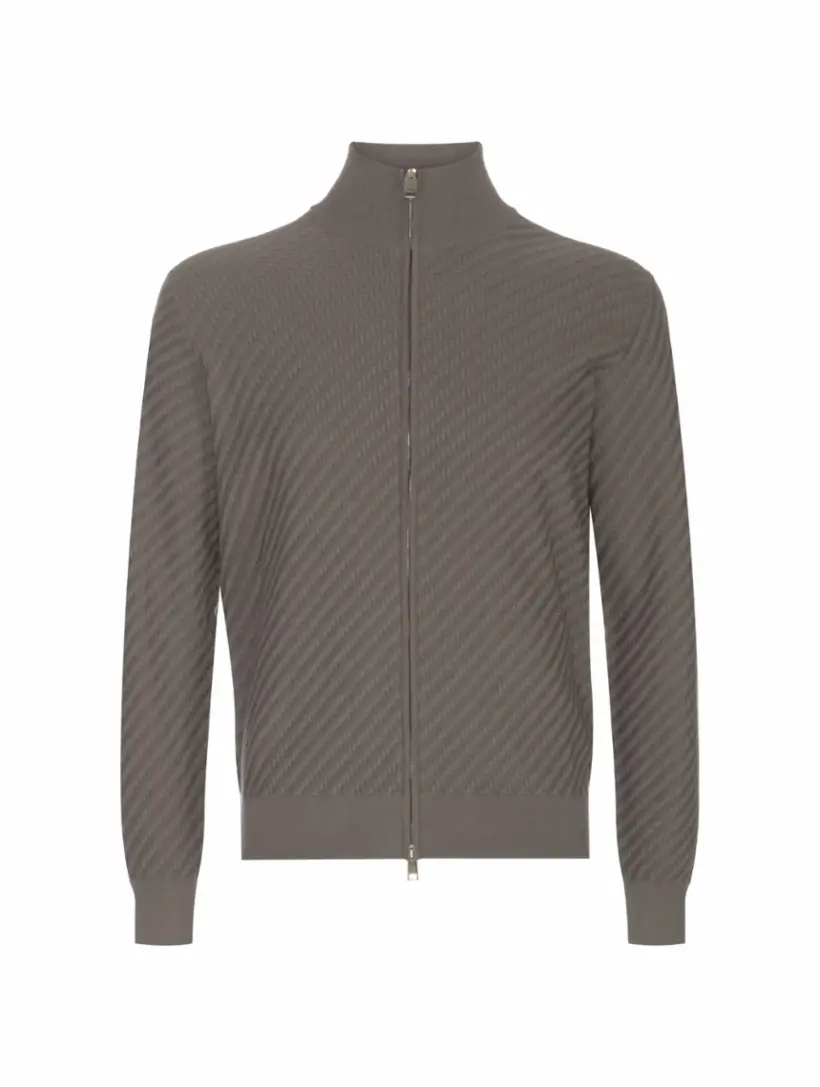 

Вязаный кардиган Brioni, серый